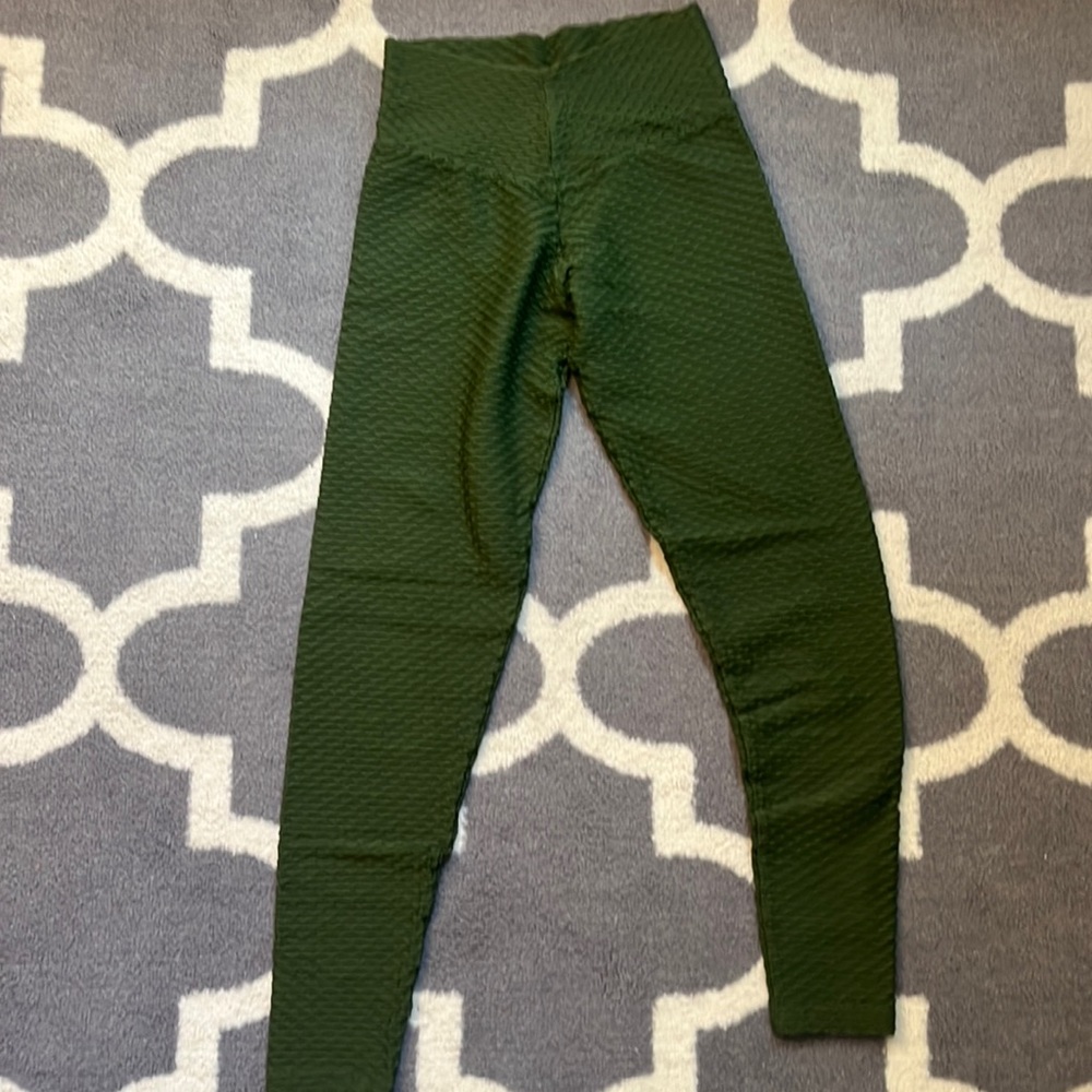 Booty By Brabants Olive Green Croco Skin Leggings